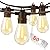 addlon 50FT LED Outdoor String Lights with Edison Shatterproof Bulbs, Weatherproof Strand, Commercial Grade Patio Lights, Decorative for Garden or Patio, Black