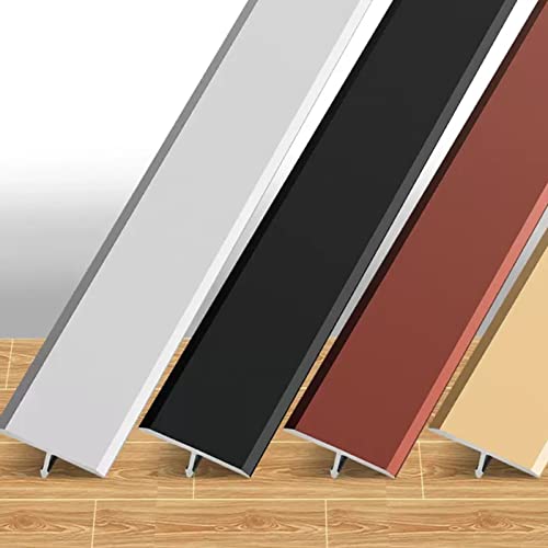 Barre de seuil en T aluminium gris clair 2cm joint de transition sol