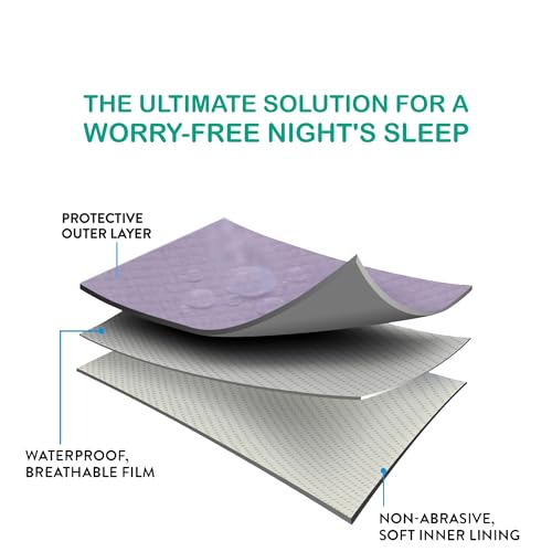 Image of Bumpers Waterproof Quick Dry Sheet for Double Bed |Extra Absorbent Washable Matress Protector|Baby Bed Protector Sheet for Adult & Toddler Children, King Size (XXL, 260x200cm, Violet)