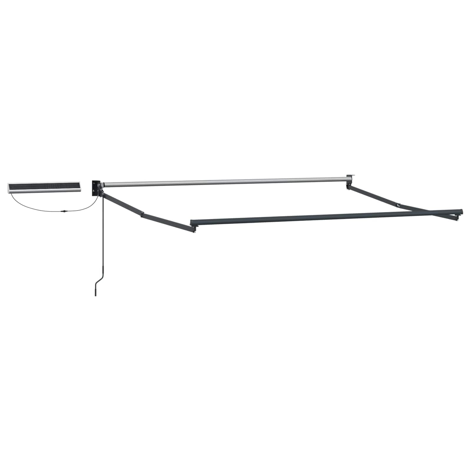 Toldo Eléctrico Extensible Multicolor, 2,5 x 2 m, Protección Solar Balcón Terraza Jardín Resistente a la intemperie Extensible Pantalla con Panel Solar y Mando a Distancia para Exterior