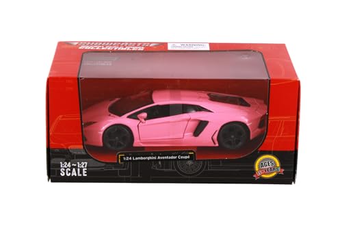 Lamborghini Aventador Coupe, rosa, escala 1:24 miniatura 1