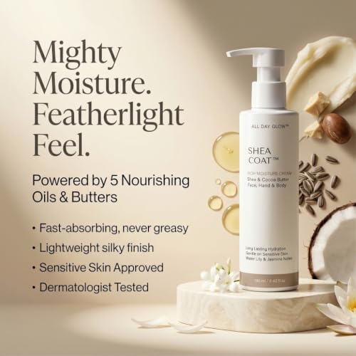 All Day Glow Shea Coat™ Shea & Cocoa Butter Face Hand & Body Cream - 1