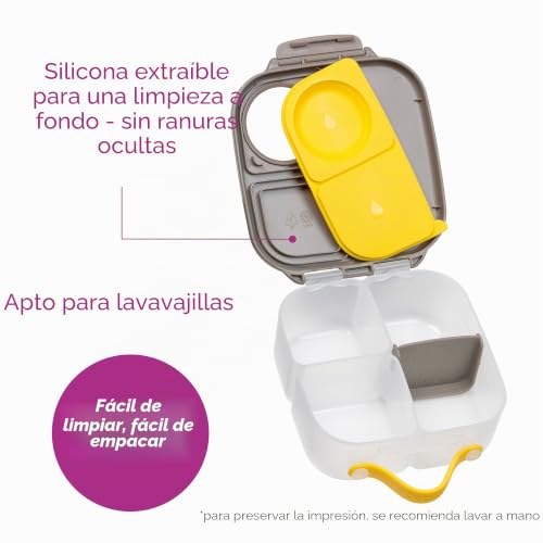 Miniatura 7 de B.Box Batman By Mini Fiambrera Para Niños Con Compartimentos, Caja Bento, 3 Compartimentos 2 A Prueba De Fugas , Fiambrera Para Platos Y Aperitivos, Espacio Para Fruta Entera, Sin Bpa