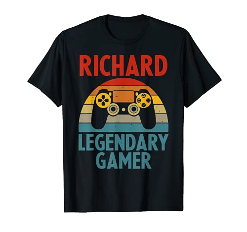 RICHARD Regalo Nombre Personalizado Funny Gaming Geek Cumpleaños Camiseta