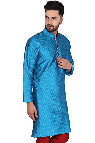 Image of Amazon Brand - Anarva Men's Indian Art Silk Casual Kurta for Wedding