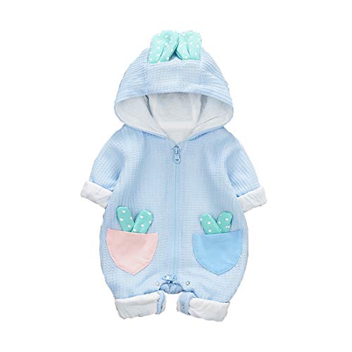 DorkasDE Baby Strampler Neugeborene Kleinkinder Strampleranzug Overall Cartoon Jumpsuit Frühling Herbst Babykleidung mit Kapuze Cover