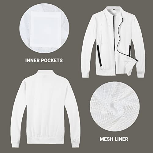 SUNDAY ROSE Mens Softshell Lightweight Bomber Jacket Slim Fit Casual Windbreaker Spring Fall Outdoor Fashion Coat4