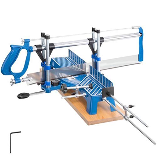 Scie à onglet manuelle de précision en fer pour le travail du bois et la menuiserie – Outil de coupe à angle réglable pour le bois et l'aluminium –...