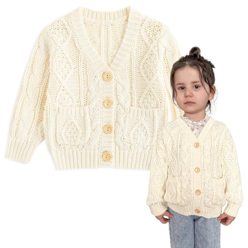 Simplee Kids Cable Knit Toddler Cardigan