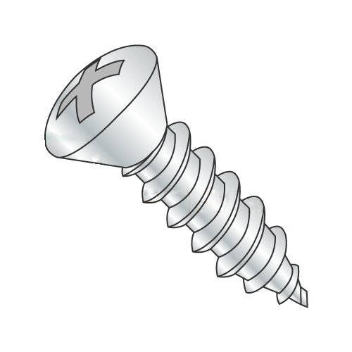 #4 x 3/4" Type AB Self-Tapping Screws/Phillips/Oval Head/Steel/Zinc (Carton: 10,000 pcs)