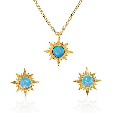 Namana Sunburst Opal Pendant and Earrings Set Cover