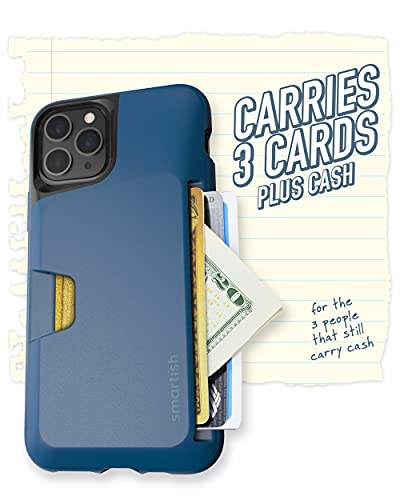 Image of Smartish iPhone 11 Pro Wallet Case - Wallet Slayer Vol. 1 [Slim + Protective] Credit Card Holder (Silk) - Blues on The Green