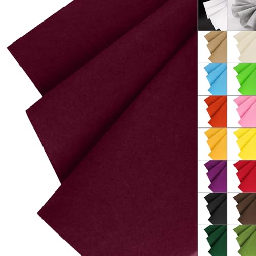 Image of IONTACH 36 inch X 36 inch Burgundy Stiff Felt Fabric 1.2mm Thick