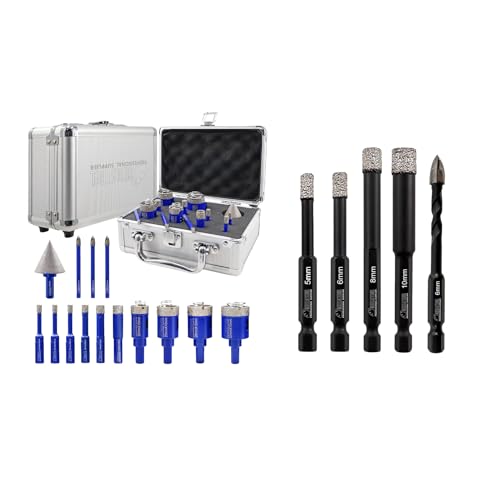 Kit de brocas diamante para porcelana y mármol 14 piezas miniatura 1