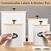 Kitchen Canisters for Countertop Set of 4 with Customizable Chalkboard Labels & Marker Pen - Big Iron Kitchen Canisters with Airtight Lids - Canisters Sets for the Kitchen - White Kitchen Canister Set