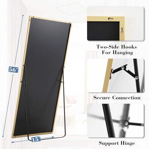 image for DUMOS Full Length Mirror with Stand, 56