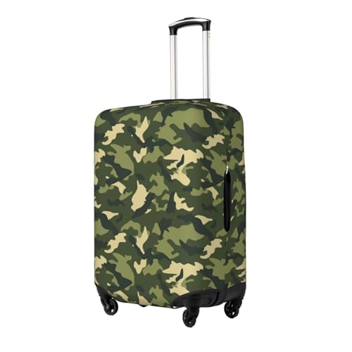 Classic Camouflage Green Luggage Cover Protector Anti-Scratch Washable Fits 18-32 Inch Luggage-Large2