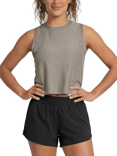 Image of ODODOS Women's Performance Tank Ultra Soft odSTRATUM Tech Sleeveless Tee Shirts High Crew Neck Pullover Top