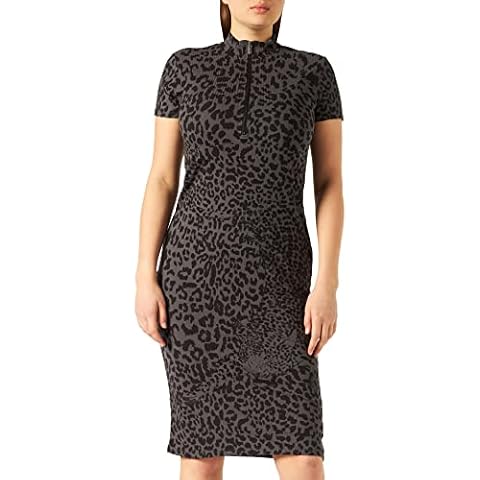 Desigual Vestido Canalé Leopardo Negro XS Cover