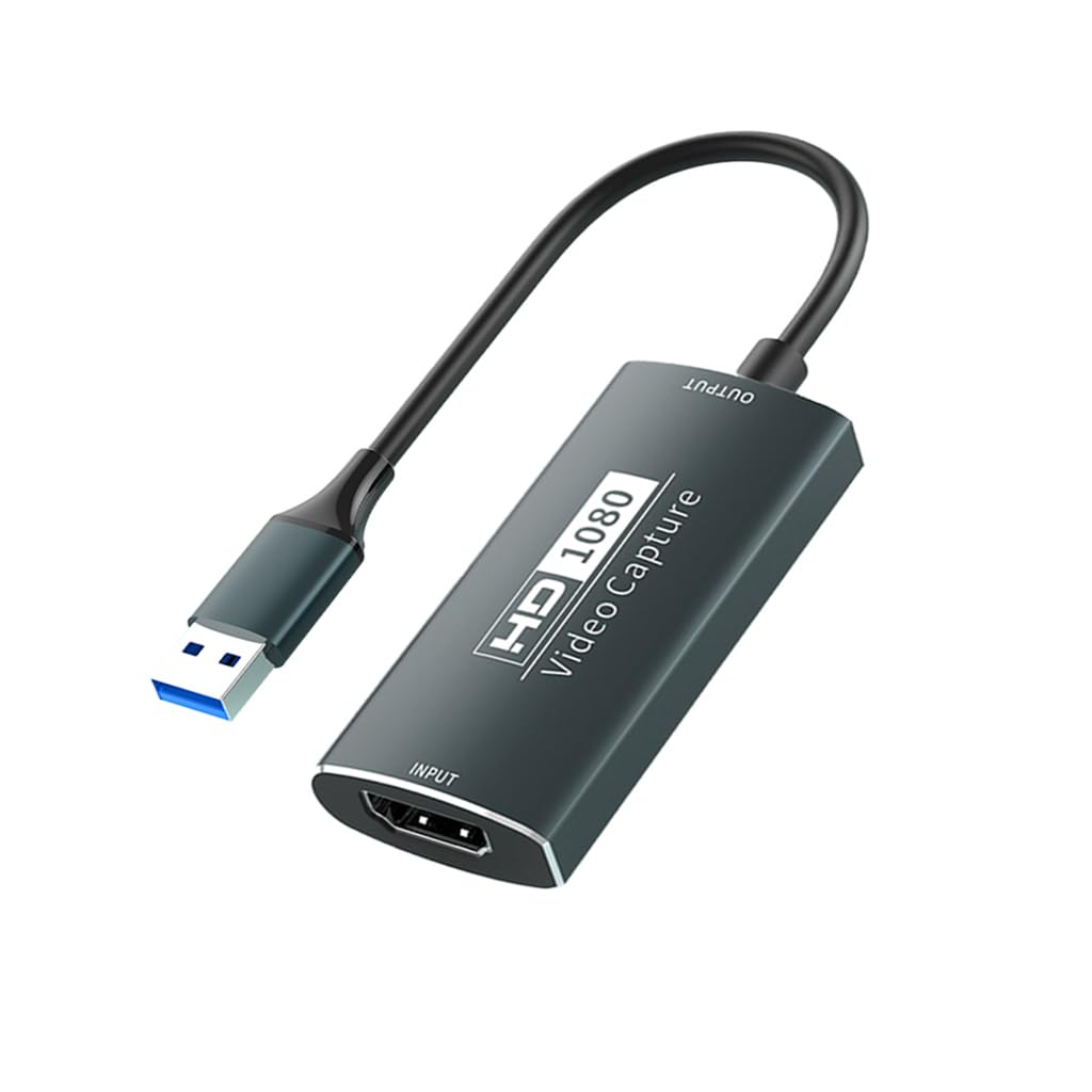 NovelGoal USB 3.0 Video Capture Card 4K 30Hz HDMI-Compatible to USB/USB-C Game Grabber Record for PC Switch Recording Live Streaming (USB)