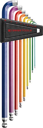 PB 2222.LH-10 RB Allen Key 90°/100° Extra Short Version with 90°-100° Possibility Sizes: 1.5/2/2.5/3/4/5/6/8/10 mm