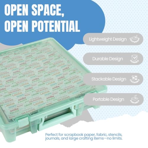 Image of ArtBin 6955RJ Super Satchel 1-Compartment Box, Art & Craft Organizer, 1-Pack, Translucent Mint