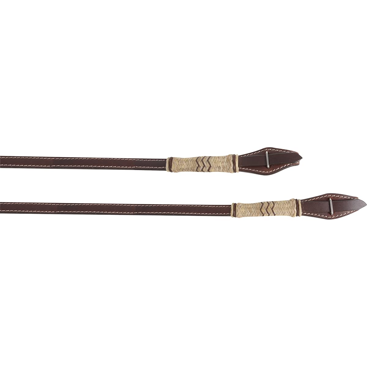 Cashel Riendas divididas trenzadas de cuero crudo