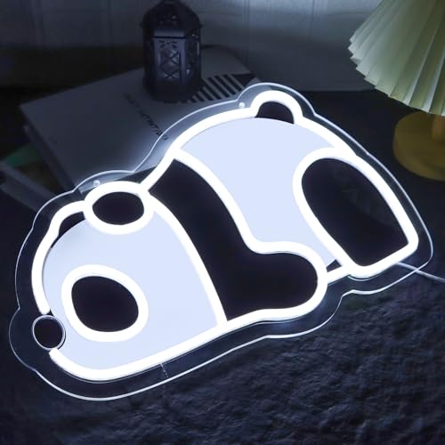 Image of Panda LED Neon Sign, USB Powered Acrylic Decorative Light, Cute Animal Night Light for Bedroom, Nursery, Kids Room, Home Decor and Gift Idea 15.75x10.2 IN-USB Powered-Acrylic