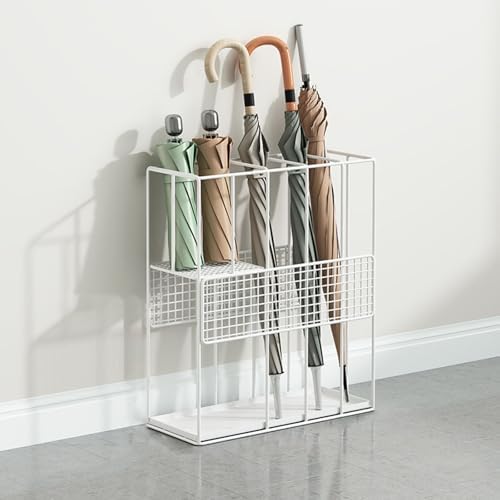 Large Capacity Metal Umbrella Stand Commercial Umbrella Holder with Removable Drip Tray for Corridors and Entrances Stylish & Design for Home & Office Use