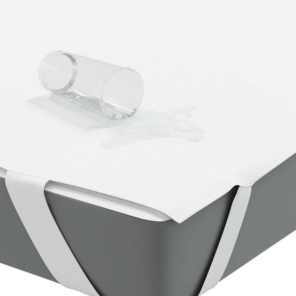 Homogen Wasserdichter Matratzenschoner 160x220 cm Weiß atmungsaktiv und leicht zu reinigen Schutz vor Flecken und Feuchtigkeit für Doppelbett, Kinderbett, Seniorenbett, Schlafzimmer, Gastezimmer