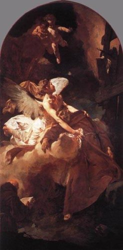 Peinture à l'huile The Ecstasy de St Francis pour combler un mur vide