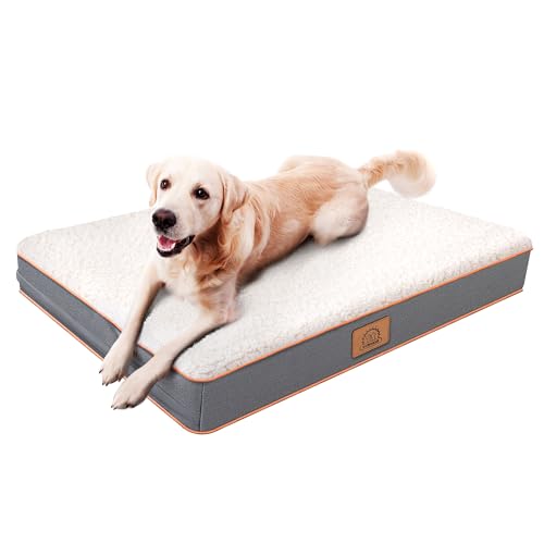 Image of Sunheir Washable Orthopedic Small Dog Bed, Waterproof Puppy Dog Crate Bed