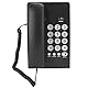 Universelles Multifunktionales Festnetztelefon KX - T504, Festnetztelefon mit Schreibtischkabel für Heimbüros und Hotels, Blitz- und Stummschaltung, Wahlwiederholung, Schwarze Farbe