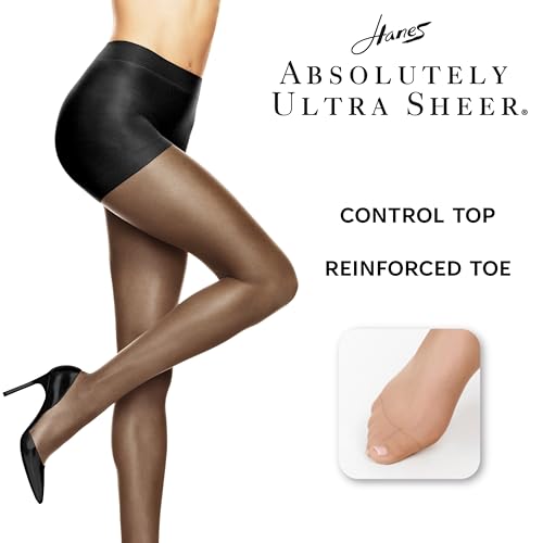 Hanes Women's Absolutely Ultra Sheer Control Top with Reinforced Toe2