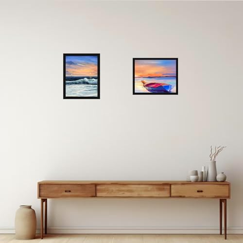 Image of LUCKYLIFE 9x12 Picture Frame Black for Wall Mounting Horizontally or Vertically, 9 x 12 Wall Gallery Poster Photo Frame, 2 Pack