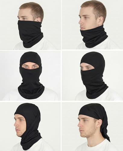 Image of BOCOMAL FR Face Mask Flame Resistant Balaclava 5.5oz Lightweight Arc Rated Helmet Liner Covering Hood for Welding