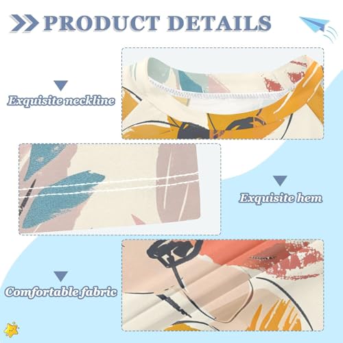 ALAZA Kids Rash Guard Girls Toddler Swim Shirts Short Sleeve Graffiti Pastel Flowers UPF 50+ 3T3