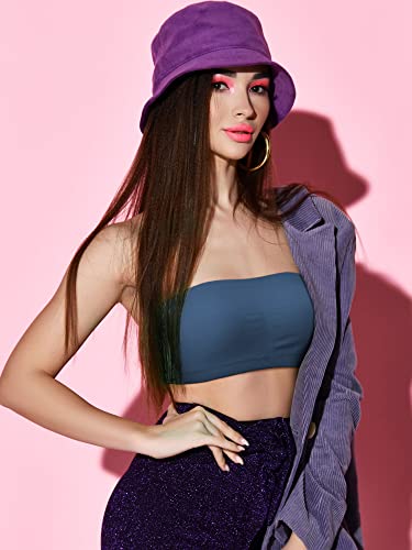 6 Pack Strapless Bra For Women, Padded Seamless Bandeau Bra With Support Wire Free Tube Top Non Slip Bralette For Women Girls (Elegant Colors, Xxl) #TOP5