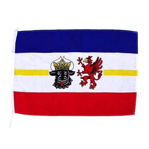 Drapeau Mecklembourg Poméranie occidentale solide pour mât bateau tissu lourd 160g/m²