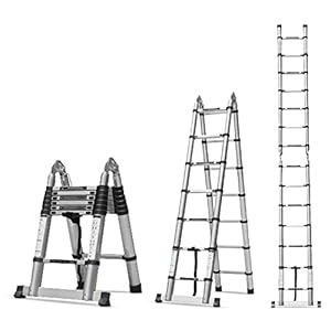 Corvids Portable & Compact Aluminium Telescopic Ladder (14.5 feet - A Type)