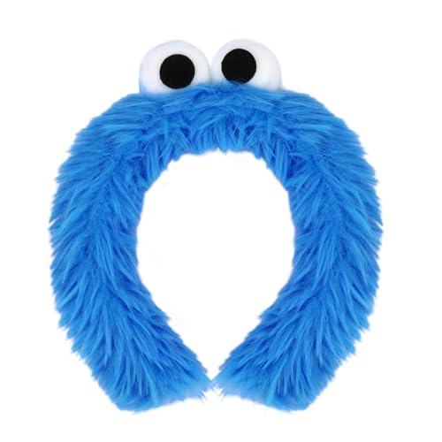 Capaneus Serre Tête Monstre Cookie, Bandeau Biscuit Monster, Accessoire Monstre Cookie pour Femme Deguisement Monstre Cookie Carnaval Halloween Fête Costume