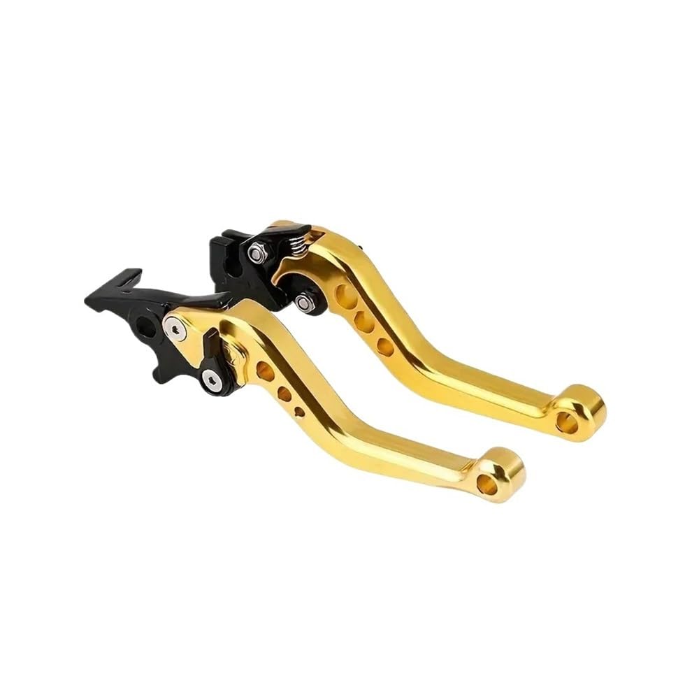 Xvasdgaer Golden Universal Motorcycle Clutch Brake Handle Drum Levers Adjustable Cnc Accessories(Golden)