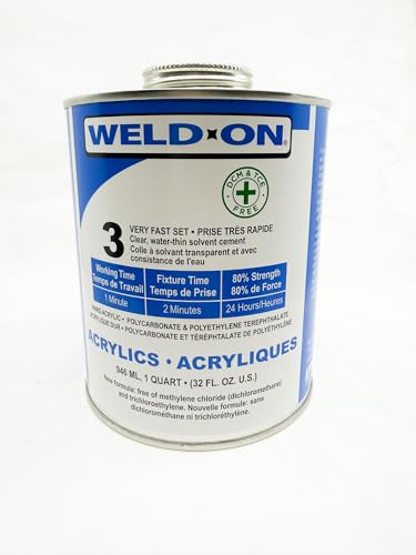 Cemento acrílico Weld-On #3 en pack de 4 cuartos