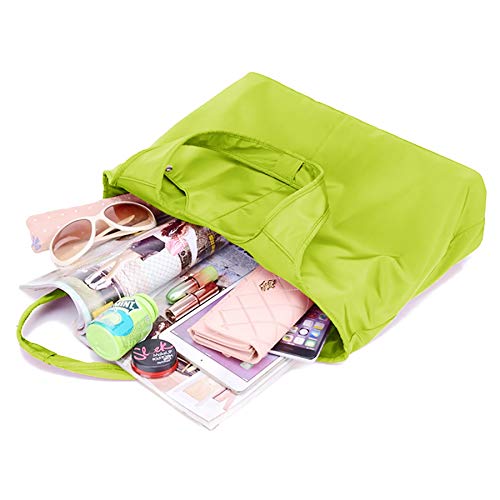 Zooeass Women Fashion Large Tote Shoulder Handbag Waterproof Tote Bag Multi-Function Nylon Travel Shoulder(Light Green) #TOP2