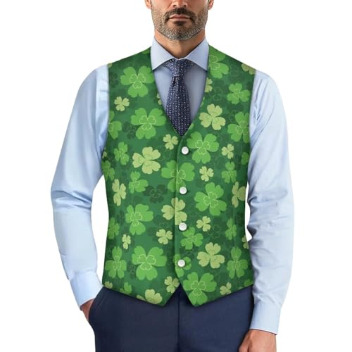Men's Casual Business Vests Lightweight Waistcoat Slim Fit Suit Vest V-neck Button Down Holiday Vest