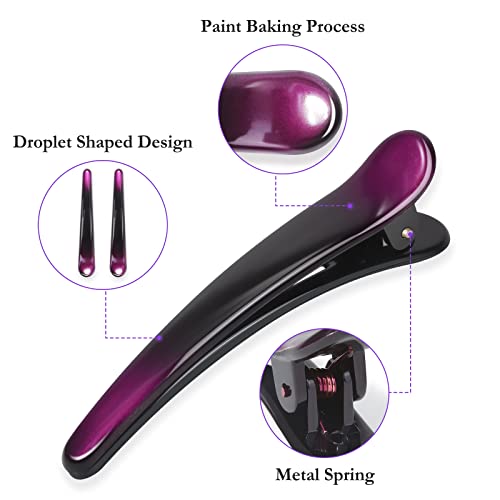 Hair Clips For Styling, Sublaga 12 Pcs Non-Slip Colorful Plastic Duckbill Alligator Hair Barrettes Pins For Women, Baby Kids And Girls, 3.5" (12Pcs Gradient Color) #TOP4