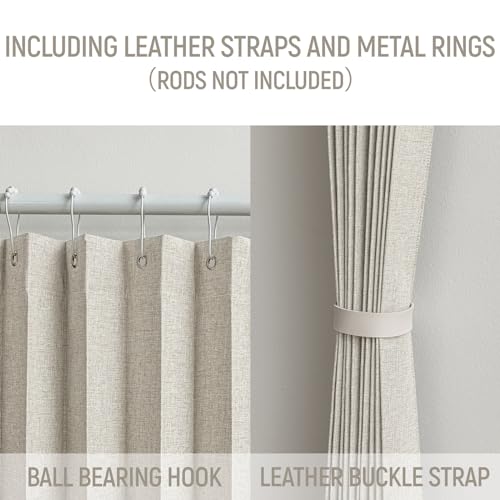 AJAZZ 100% Blackout Magnetic Door Curtain Accordion Doors Interior Folding Closet Door Curtain Invisible Applicable Bedroom Room Living Room Doorway (Cream White 42" W x 78" L) 1 Panel