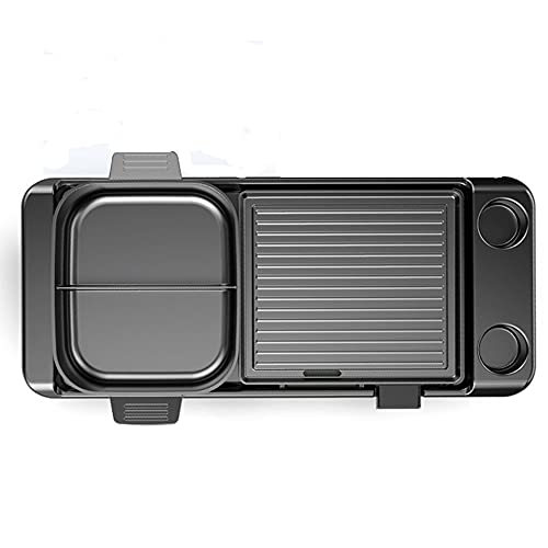 Gerrit Electric Grill Indoor, 2 in 1 Hot Pot with Grill for Indoor and Korean BBQ Smokeless Grill with Shabu, of Stone Non-Stick Pan for 2-12 People