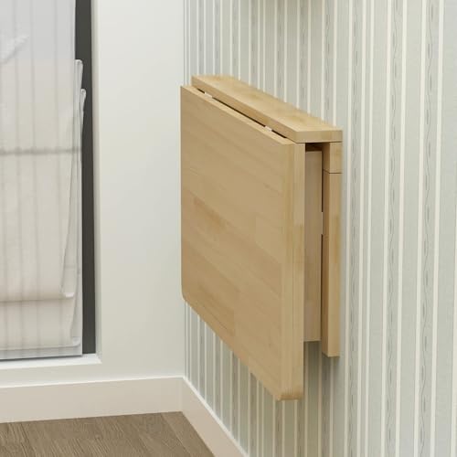 Table murale pliante de cuisine 60x40 | Bureau ordinateur et établi à abattants - 2