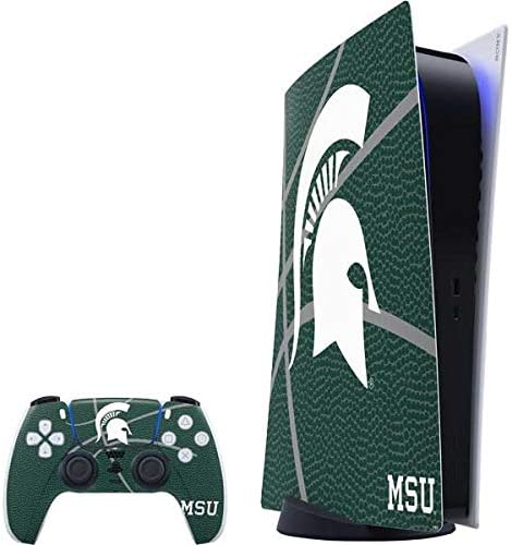 Skinit Decal Gaming Skin Compatible with PS5 Digital Edition Bundle - Officially Licensed Michigan State University Green Basketball Design